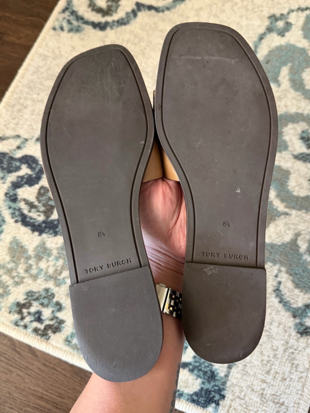 Tory Burch Almond Flour Calf Leather Ines Slide - Picture 7 of 9